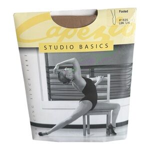 Capezio Studio Basics Footed Matte Semi Opaque Tights Beige #1825 L\XL